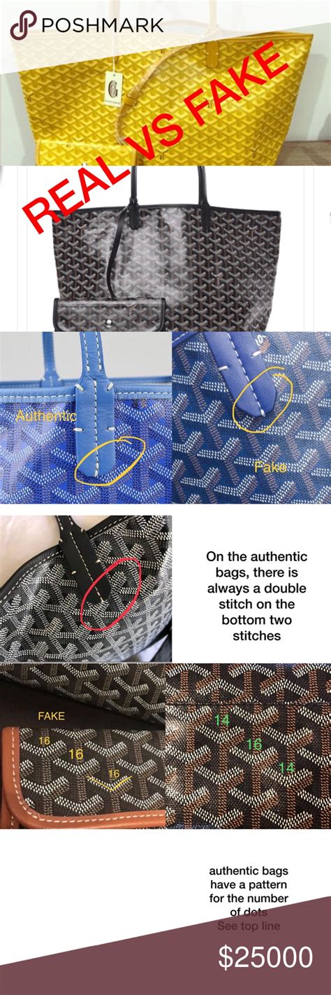 goyard bag fake vs real|authentic goyard tote bag.